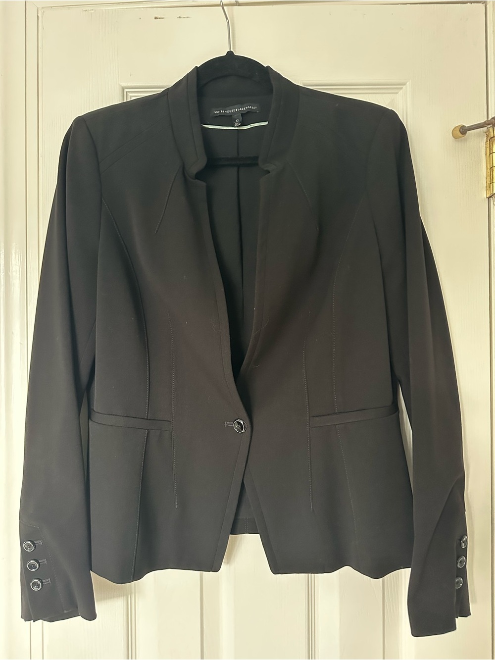 White House Black Market Black Blazer 12